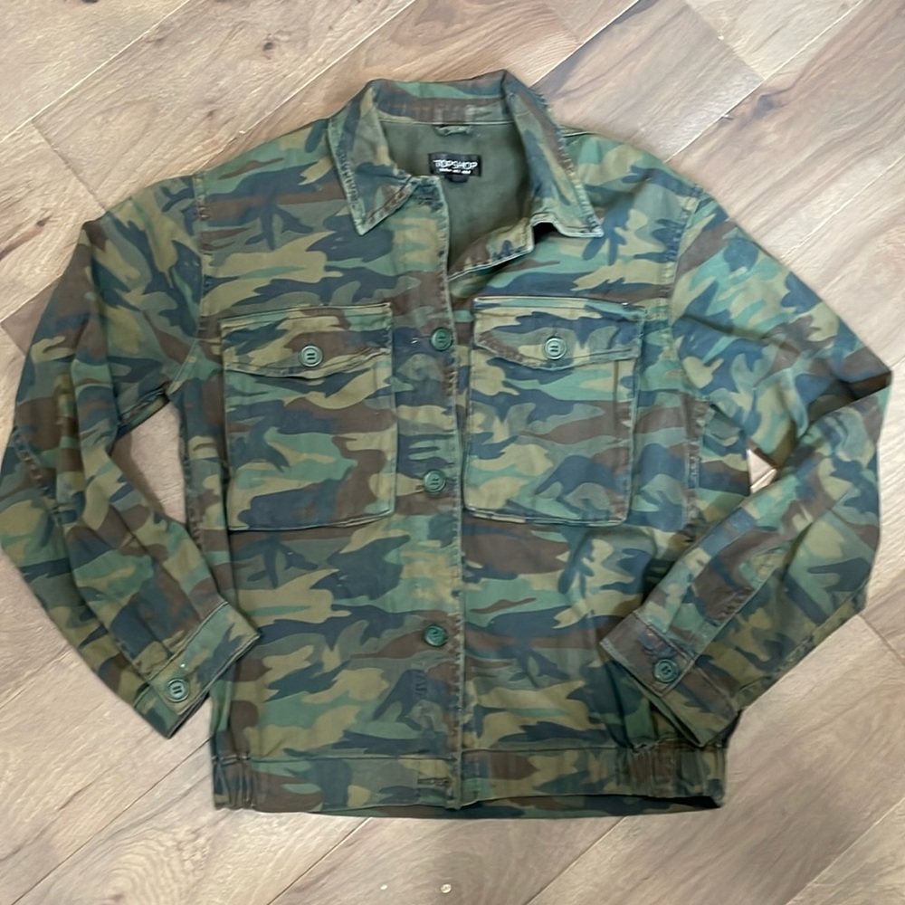 TOPSHOP camo jacket shacket